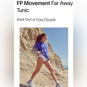 NWT Free People Movement Far and Away Tunic Hoodie Small or Medium